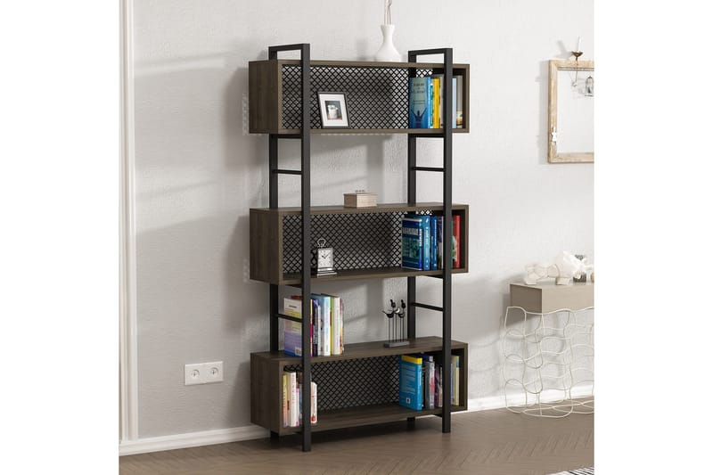 Bokhylla 25x90 cm - Valnöt - Förvaring - Hylla - Bokhylla