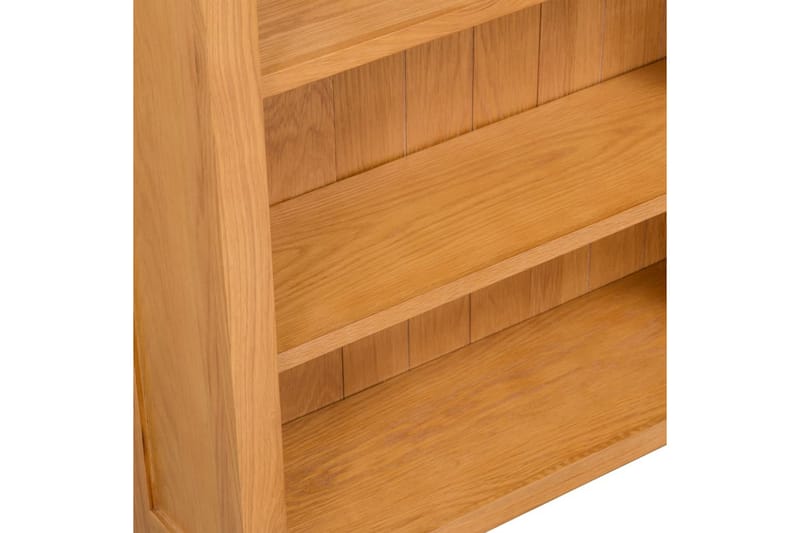 Bokhylla 3 hyllor 70x22,5x82 cm massiv ek - Brun - Förvaring - Hylla - Bokhylla