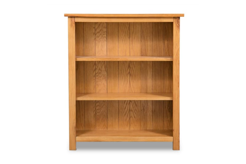 Bokhylla 3 hyllor 70x22,5x82 cm massiv ek - Brun - Förvaring - Hylla - Bokhylla