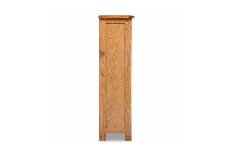 Bokhylla 3 hyllor 70x22,5x82 cm massiv ek - Brun - Förvaring - Hylla - Bokhylla