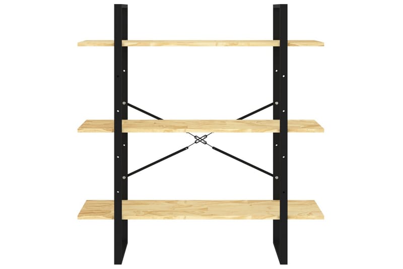 Bokhylla 3 hyllplan 100x30x105 cm massiv furu - Brun - Förvaring - Hylla - Bokhylla