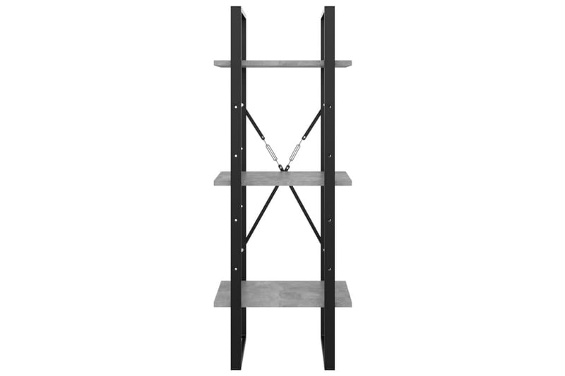 Bokhylla 3 hyllplan betonggrå 40x30x105 cm spånskiva - Betonggrå - Förvaring - Hylla - Bokhylla