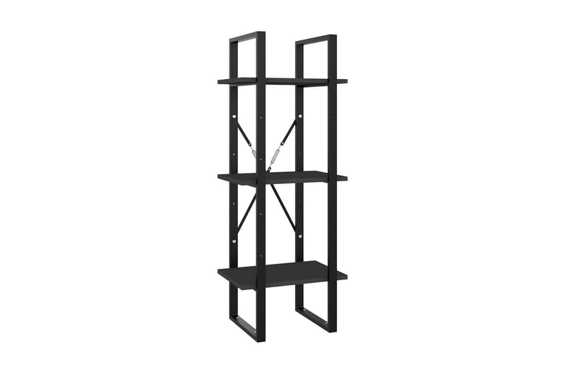 Bokhylla 3 hyllplan grå 40x30x105 cm spånskiva - Grå - Förvaring - Hylla - Bokhylla