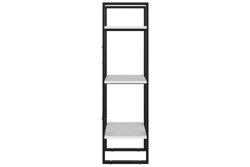 Bokhylla 3 hyllplan vit 40x30x105 cm spånskiva - Vit - Förvaring - Hylla - Bokhylla