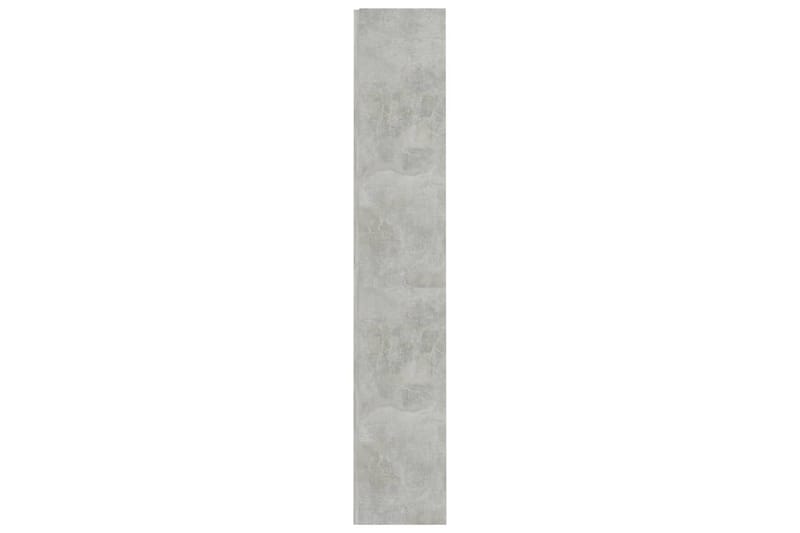 Bokhylla 4 hyllor betonggrå 60x24x142 cm spånskiva - Grå - Förvaring - Hylla - Bokhylla