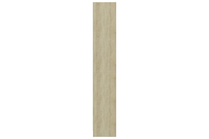 Bokhylla 4 hyllor sonoma-ek 40x24x142 cm spånskiva - Brun - Förvaring - Hylla - Bokhylla