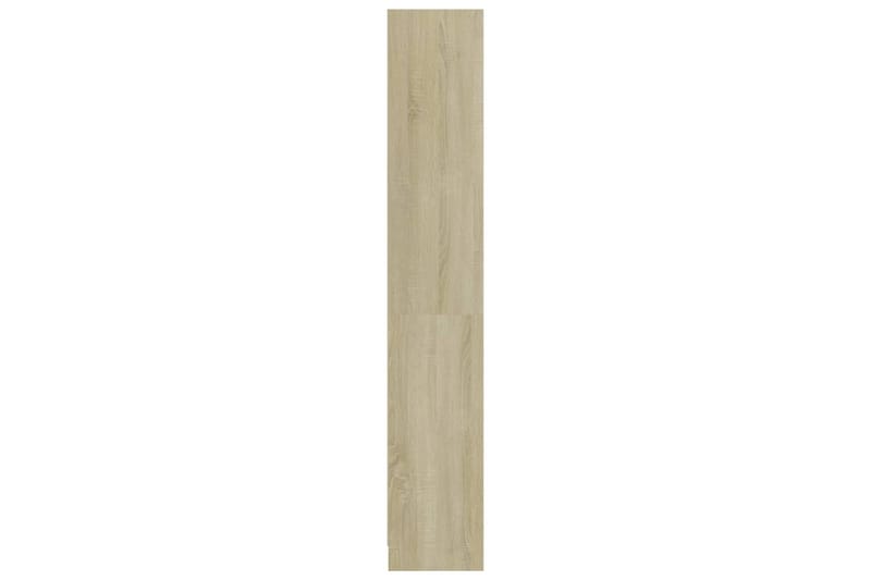 Bokhylla 4 hyllor sonoma-ek 80x24x142 cm spånskiva - Brun - Förvaring - Hylla - Bokhylla