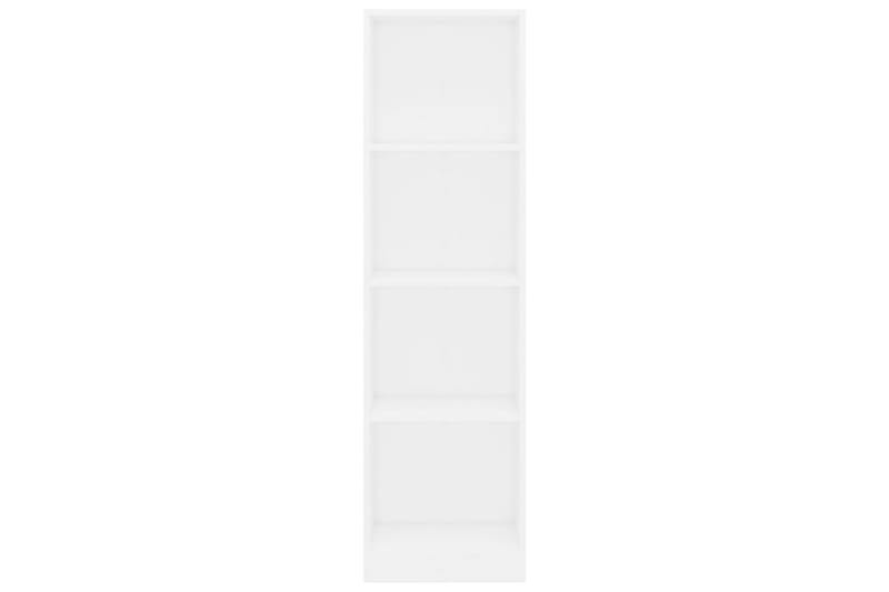 Bokhylla 4 hyllor vit 40x24x142 cm spånskiva - Vit - Förvaring - Hylla - Bokhylla