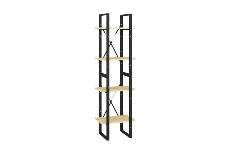 Bokhylla 4 hyllplan 40x30x140 cm massiv furu - Trä - Bokhylla