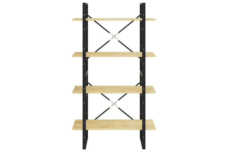 Bokhylla 4 hyllplan 80x30x140 cm massiv furu - Brun - Förvaring - Hylla - Bokhylla