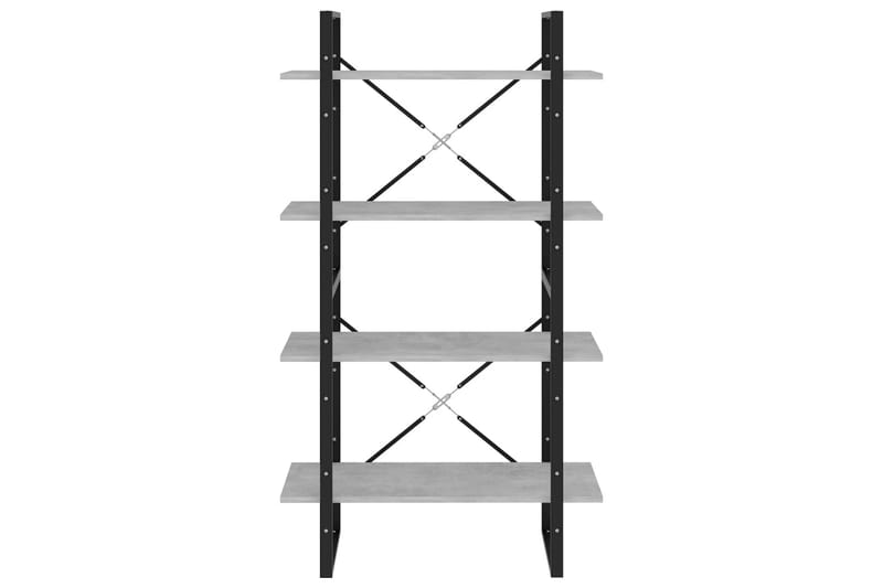 Bokhylla 4 hyllplan betonggrå 80x30x140 cm spånskiva - Betonggrå - Förvaring - Hylla - Bokhylla