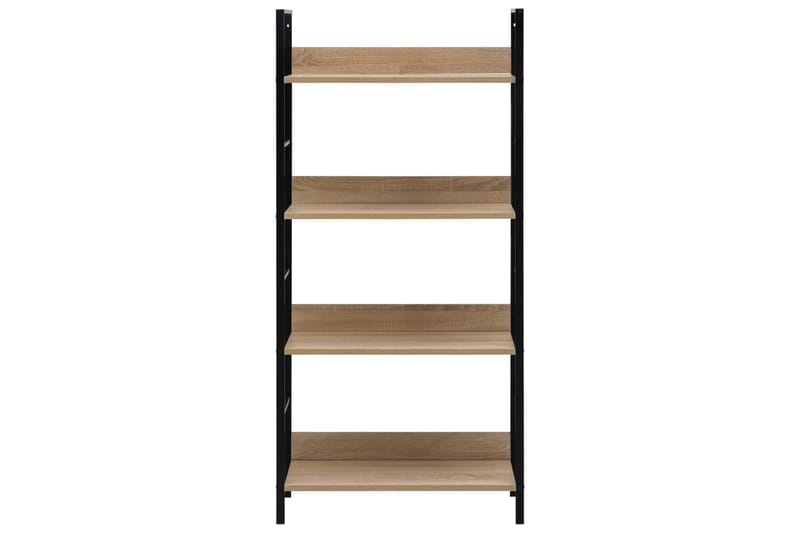 Bokhylla 4 hyllplan ek 60x27,6x124,5 cm spånskiva - Brun - Förvaring - Hylla - Bokhylla