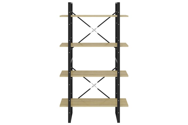 Bokhylla 4 hyllplan sonoma-ek 80x30x140 cm spånskiva - Ek - Förvaring - Hylla - Bokhylla