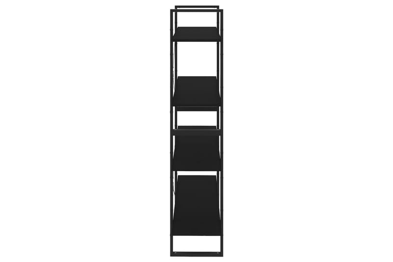 Bokhylla 4 hyllplan svart 100x30x140 cm spånskiva - Svart - Förvaring - Hylla - Bokhylla