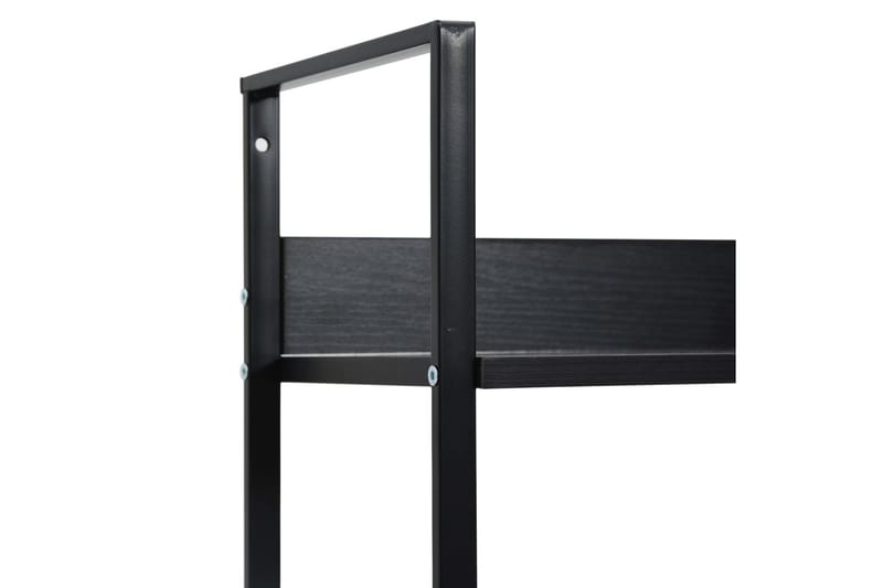 Bokhylla 4 hyllplan svart 60x27,6x124,5 cm spånskiva - Svart - Förvaring - Hylla - Bokhylla