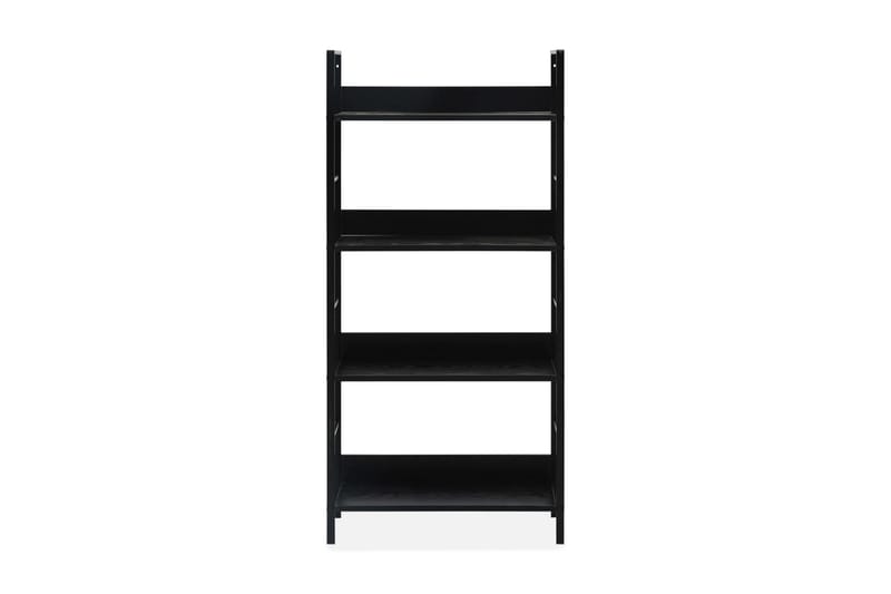 Bokhylla 4 hyllplan svart 60x27,6x124,5 cm spånskiva - Svart - Förvaring - Hylla - Bokhylla