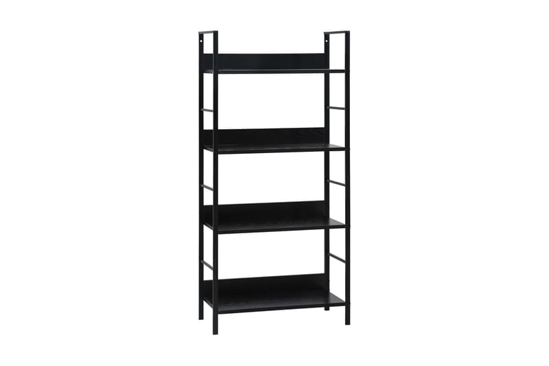 Bokhylla 4 hyllplan svart 60x27,6x124,5 cm spånskiva - Svart - Förvaring - Hylla - Bokhylla