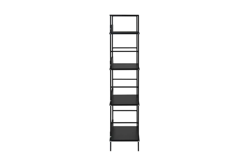 Bokhylla 4 hyllplan svart 60x27,6x124,5 cm spånskiva - Svart - Förvaring - Hylla - Bokhylla
