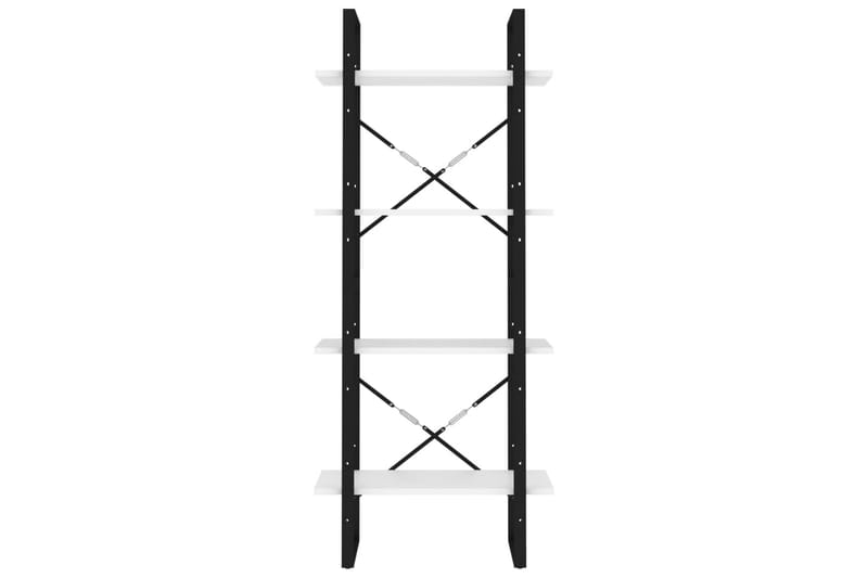 Bokhylla 4 hyllplan vit 60x30x140 cm spånskiva - Vit - Förvaring - Hylla - Bokhylla
