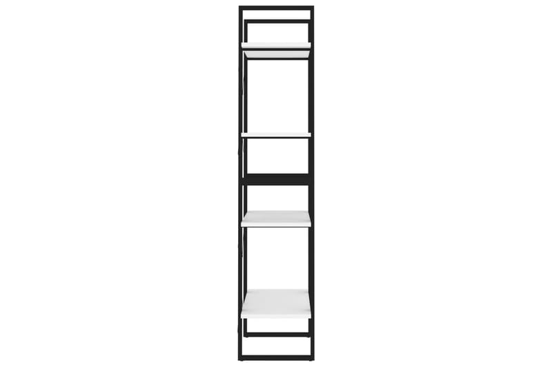 Bokhylla 4 hyllplan vit 60x30x140 cm spånskiva - Vit - Förvaring - Hylla - Bokhylla