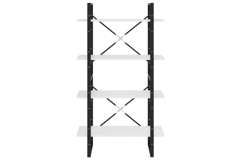 Bokhylla 4 hyllplan vit 80x30x140 cm spånskiva - Vit - Förvaring - Hylla - Bokhylla