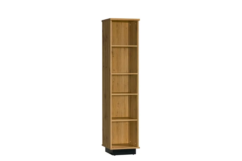 Bokhylla 40 cm i Ek, Svart|Brun