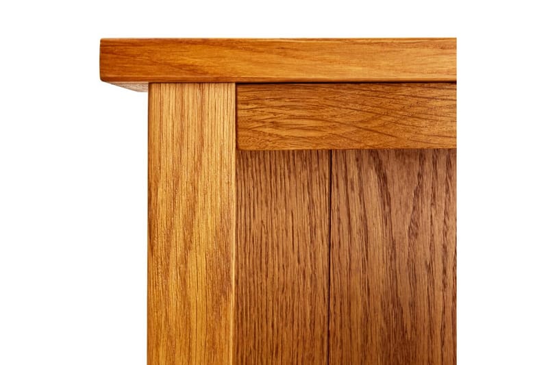 Bokhylla 5 hyllor 70x22x140 cm massiv ek - Brun - Förvaring - Hylla - Bokhylla