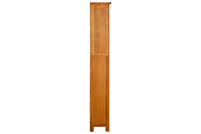 Bokhylla 5 hyllor 70x22x140 cm massiv ek - Brun - Förvaring - Hylla - Bokhylla