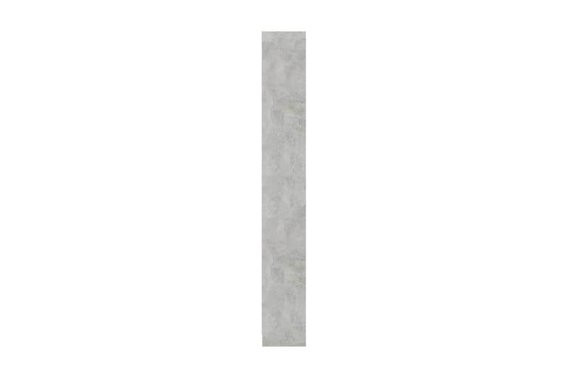 Bokhylla 5 hyllor betonggrå 40x24x175 cm spånskiva - Grå - Förvaring - Hylla - Bokhylla