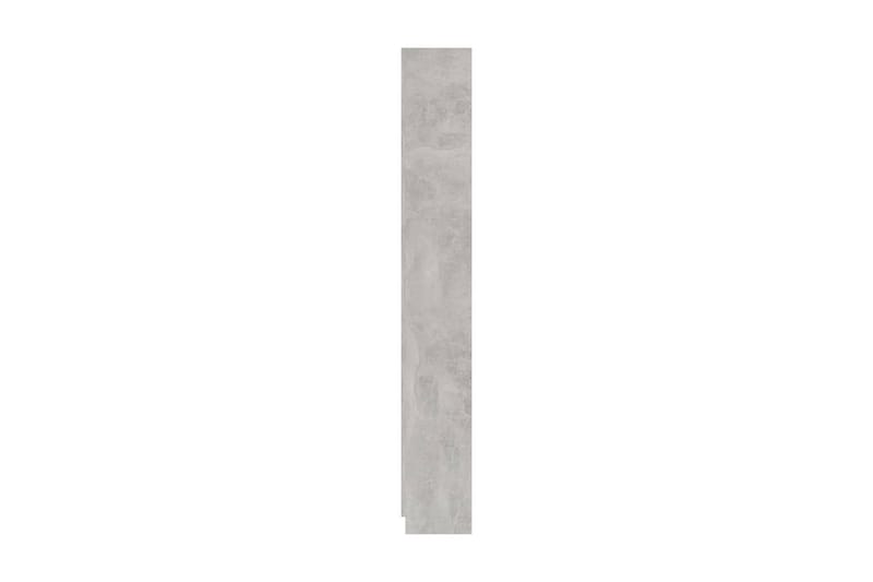 Bokhylla 5 hyllor betonggrå 60x24x175 cm spånskiva - Grå - Förvaring - Hylla - Bokhylla