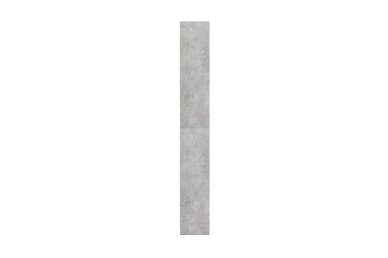 Bokhylla 5 hyllor betonggrå 80x24x175 cm spånskiva - Grå - Förvaring - Hylla - Bokhylla