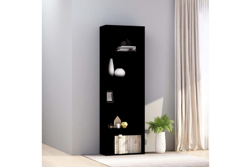 Bokhylla 5 hyllor svart 60x30x189 cm spånskiva - Svart - Förvaring - Hylla - Bokhylla