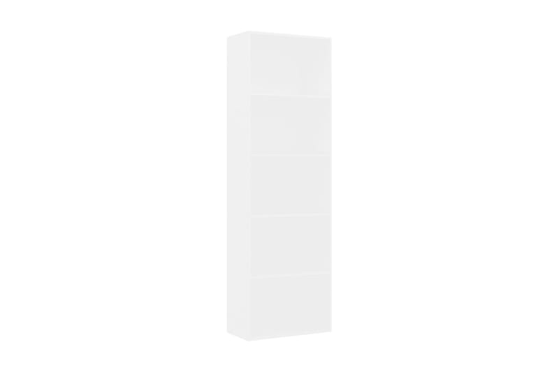 Bokhylla 5 hyllor vit 60x30x189 cm spånskiva - Vit - Förvaring - Hylla - Bokhylla