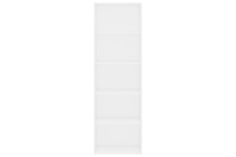Bokhylla 5 hyllor vit 60x30x189 cm spånskiva - Vit - Förvaring - Hylla - Bokhylla