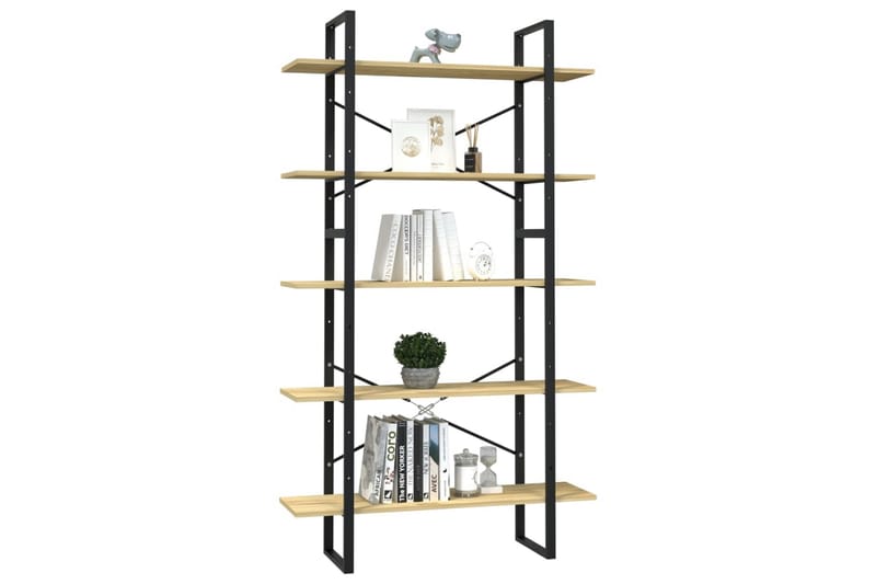 Bokhylla 5 hyllplan 100x30x175 cm furu - Brun - Förvaring - Hylla - Bokhylla