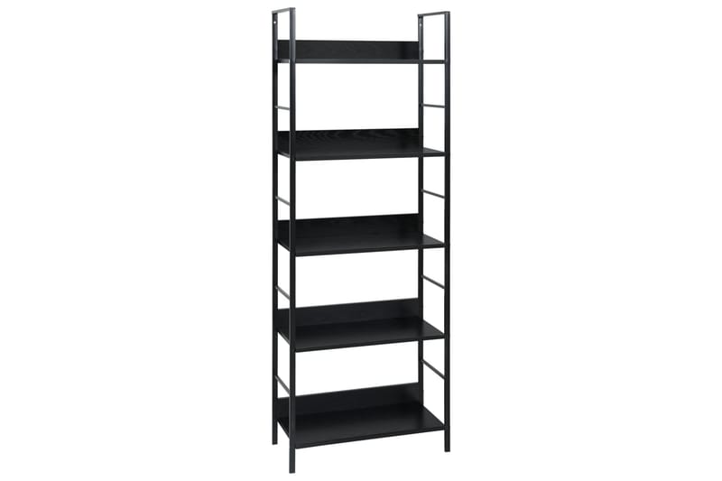 Bokhylla 5 hyllplan svart 60x27,6x158,5 cm spånskiva - Svart - Förvaring - Hylla - Bokhylla