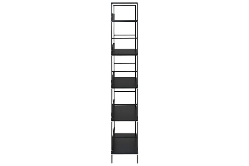Bokhylla 5 hyllplan svart 60x27,6x158,5 cm spånskiva - Svart - Förvaring - Hylla - Bokhylla