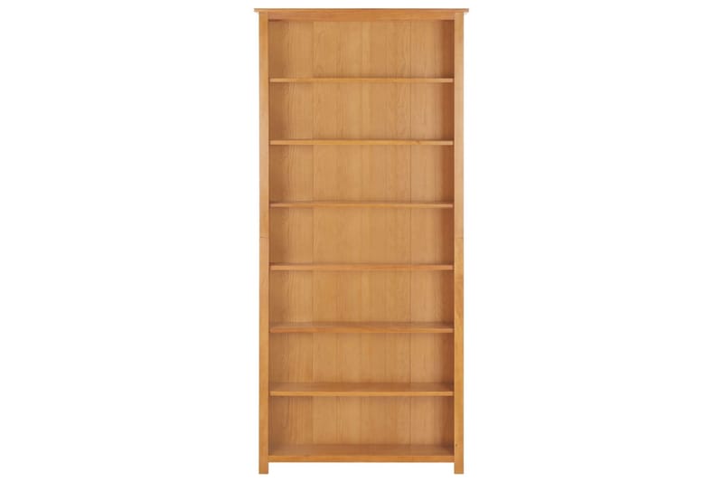 Bokhylla 7 hyllor 90x22,5x200 cm massiv ek - Brun - Förvaring - Hylla - Bokhylla