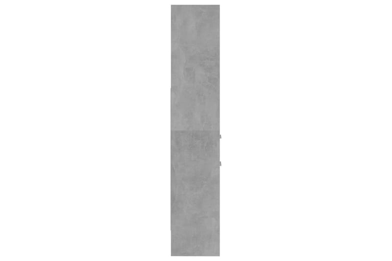 Bokhylla betonggrå 40x35x180 cm spånskiva - Grå - Bokhylla