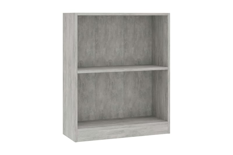 Bokhylla betonggrå 60x24x74,5 cm spånskiva - Grå - Förvaring - Hylla - Bokhylla
