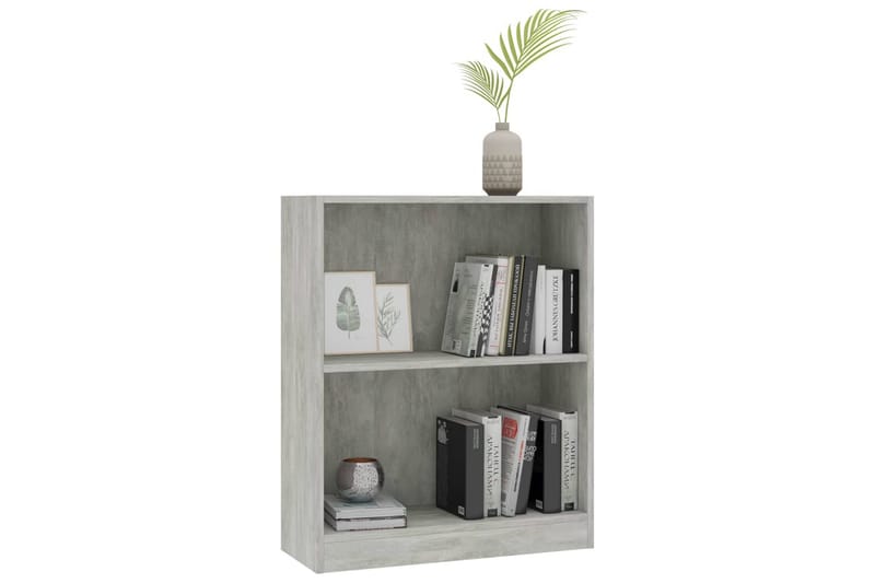 Bokhylla betonggrå 60x24x74,5 cm spånskiva - Grå - Förvaring - Hylla - Bokhylla