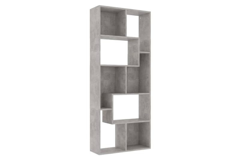 Bokhylla betonggrå 67x24x161 cm spånskiva - Grå - Förvaring - Hylla - Bokhylla