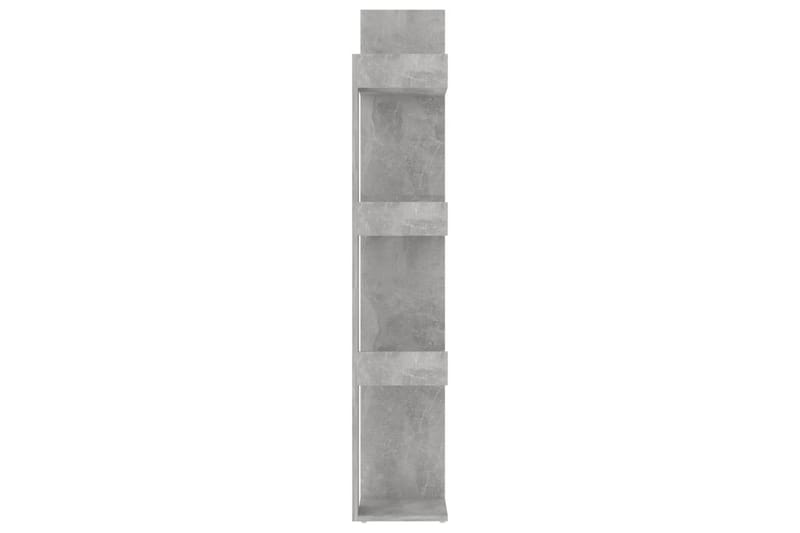 Bokhylla betonggrå 86x25,5x140 cm spånskiva - Grå - Bokhylla