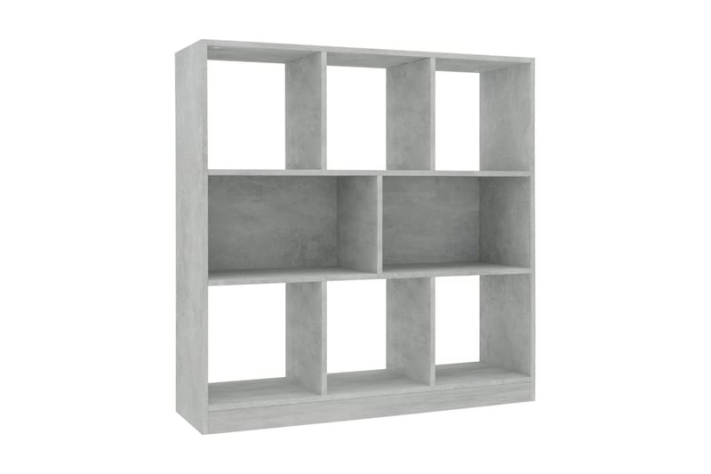 Bokhylla betonggrå 97,5x29,5x100 cm spånskiva - Grå - Förvaring - Hylla - Bokhylla
