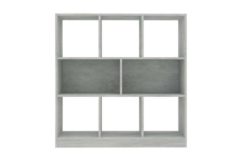 Bokhylla betonggrå 97,5x29,5x100 cm spånskiva - Grå - Förvaring - Hylla - Bokhylla