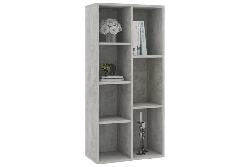 Bokhylla betonggrå 97,5x29,5x100 cm spånskiva - Grå - Förvaring - Hylla - Bokhylla