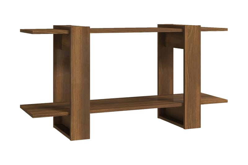 Bokhylla brun ek 100x30x51 cm konstruerat trä - Brun - Förvaring - Hylla - Bokhylla