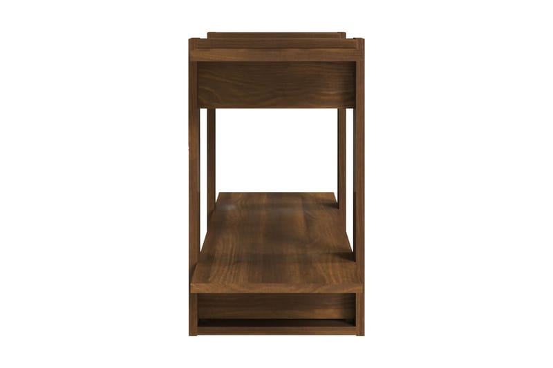 Bokhylla brun ek 100x30x51 cm konstruerat trä - Brun - Förvaring - Hylla - Bokhylla
