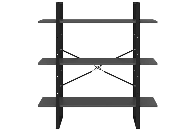 Bokhylla grå 100x30x105 cm spånskiva - Grå - Förvaring - Hylla - Bokhylla