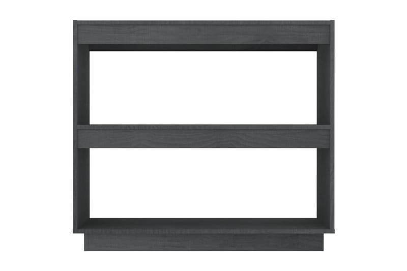 Bokhylla grå 80x35x71 cm massiv furu - Grå - Förvaring - Hylla - Bokhylla